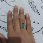 خاتم اليشم الطبيعي بصياغة جميلة وثقيلة