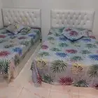 سريرين 120 مع المراتب ب250 مجلس L 7 افراد ب300 ريال