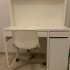 مكتب ايكيا الابيض مع الكرسي
