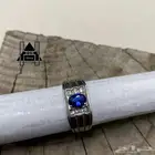خاتم فضة عيار 925إيطالي راقي بفص ياقوت ازرق