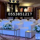 ايجار كنب جلد مفرد ابيض وكنب مخمل مفرد كنب اسود