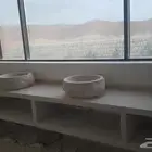 نحت وتركيب مغاسل نافورات كاونترات. احجار رخام بلاط عشوائي