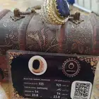 خاتم زفير بالصياغة المميزه من الفضه مع شهادة مطعم بالياقوت