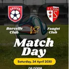 تصميم إعلان مباراة احترافي للأندية الرياضية