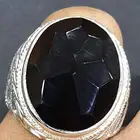 خاتم عقيق يماني اسود مترش