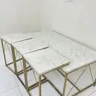 طاوله شبه جديده 5 قطع