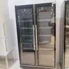 ثلاجة عرض زجاج أسود داخلي وخارجي أحجام مختلفة