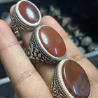 خاتم عقيق يماني كبدي صياغة عارف ( 3 خواتم )