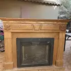 دفاية ديكور بني خشبي