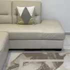 كنب زاوية L لون بيج