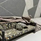 3 كراسي مركاز مترين مع غطاء جلد