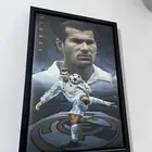 لوحة لاعبين قماش خشب تايلندي اصلي اطار اسود