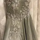 فستان سهره زيتي طويل