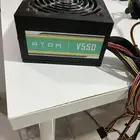 Atom power supply 550 watt باور سبلاي