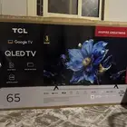 شاشة 65 tcl QLED بوصه Google TV 4K - جديدة بالكرتون