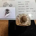 خاتم حجر الاوبال والماس