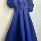 فستان سهرة أزرق ملكي بتطريز لامع   مقاس M