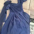 فستان زواج لون كحلي ساتر مقاس S