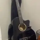 جيتار قيتار اكوستك لون اسود مع حزام وشنطه