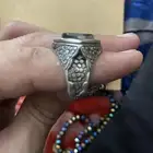 خاتم فضه عقيق اصلي