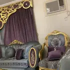 كنب 5 قطع للبيع مع الستاره والفرشه 1700