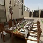 طاولات وكراسي خشب زان للبيع