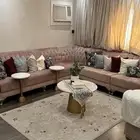 كنب جديد مع ملحقاته