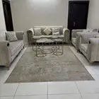 كنب وطاوله دراجة رياضه وعربية طفل صغير