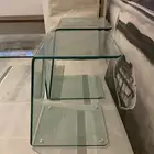 طقم طاولات زجاجيه فاخره بحالة الجديد