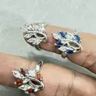 خواتم فضة نسائية عيار 925 على شكل ورقة شجر