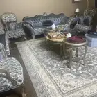 كنب نظيف 3 كبيره و4مفرد