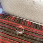 خاتم فضه عقيق يماني مستعمل