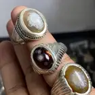 خاتم عقيق سليماني عين ورمش ( 3 خواتم )