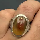 عقيق يماني زيتي زجاجي مزعفر