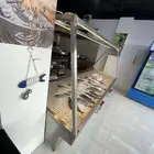 طاولة عرض سمك ستيل