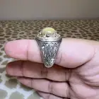 خاتمين فضة اوبال ابيض