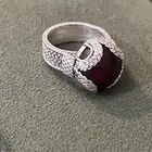 خاتم عقيق يماني كبدي بتصميم نجراني اصلي