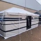 مخيمات خيام خيمة ثلاث طبقات ابيض مخطط