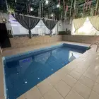 استراحة قسمين بمسبحين كبار وصغار وألعاب مائيه وملعب صابوني
