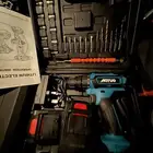 دريل كهربائي مع بطاريتين جديد السعر 95