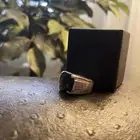 خاتم عقيق توباز سموكي من افخم الاحجار