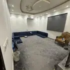فرشه و جلسه و طاولة تلفزيون