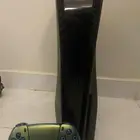 سوني 5 سليم غلاف اسود لامع مع يد