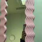 مرايا كيوت لون وردي حجم وسط