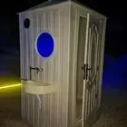 حمام فايبر عربي فرنجي كرسي متنقل تجهيز مخيم مخيمات