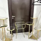 طاولات جانبية ذهبي مطفي