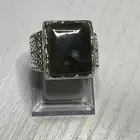 خاتم يشم يماني قص مربع