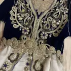 قفطان قطيفه من فوق وتحت حرير وشيفون مطرز بفصوص فخمه جدا