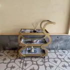 عربيه قهوة جديده زجاج ثلاث ادوار جديده