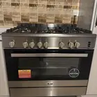 فرن البا 90 سم  5 عيون  أمان كامل  فضي ستانلس ستيل